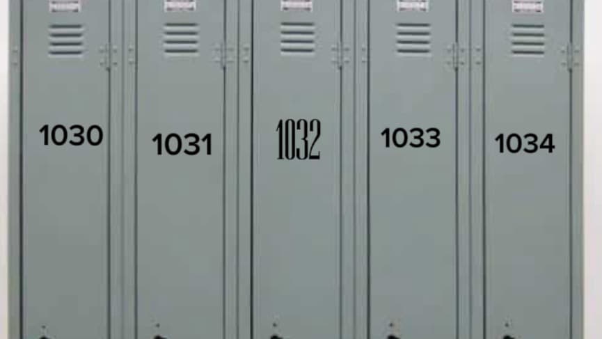 A row of scool lockers.