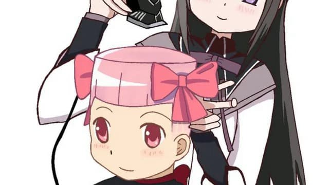 girl getting buzz cut