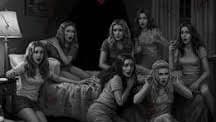 So what's going on is a sleepover of girls there's a black figure planing to kill them all....
